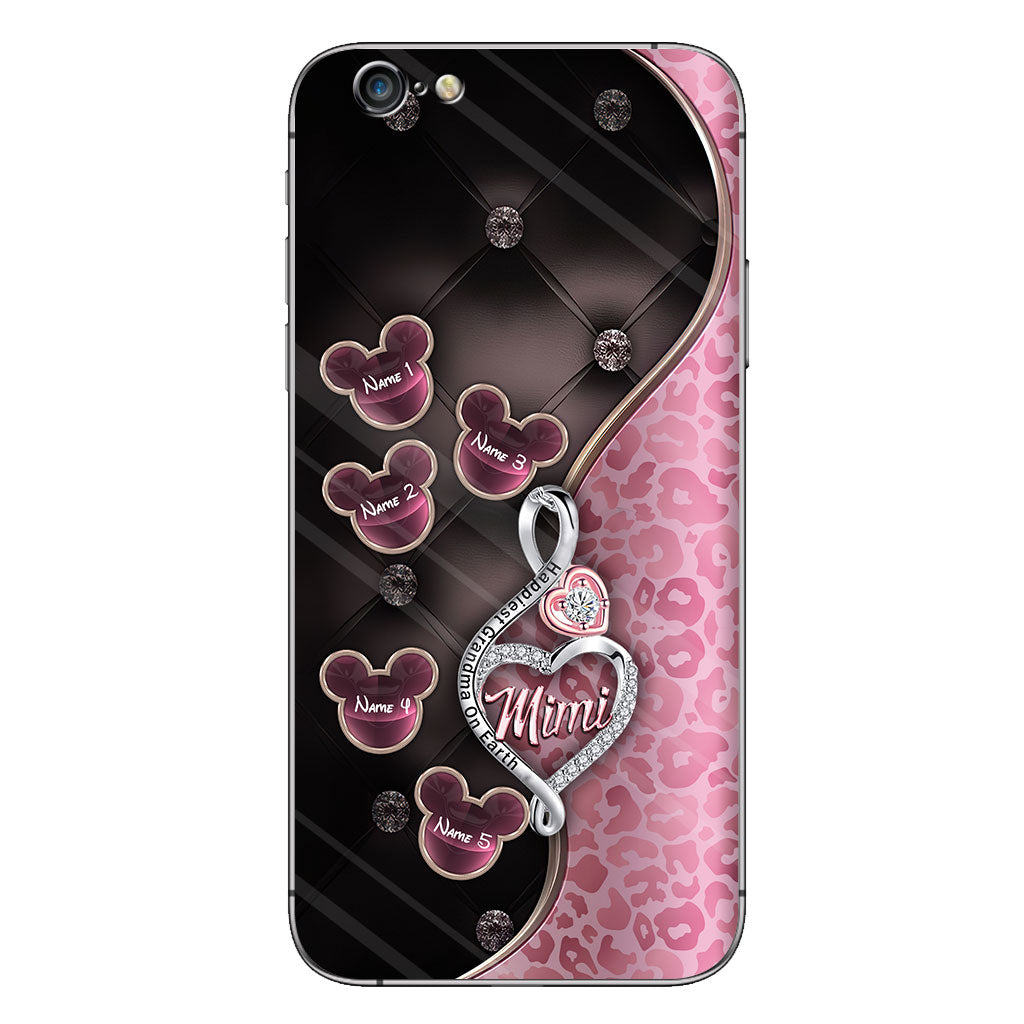 Happiest Grandma On Earth Rose Gold - Personalized Mother's Day Grandma Phone Case
