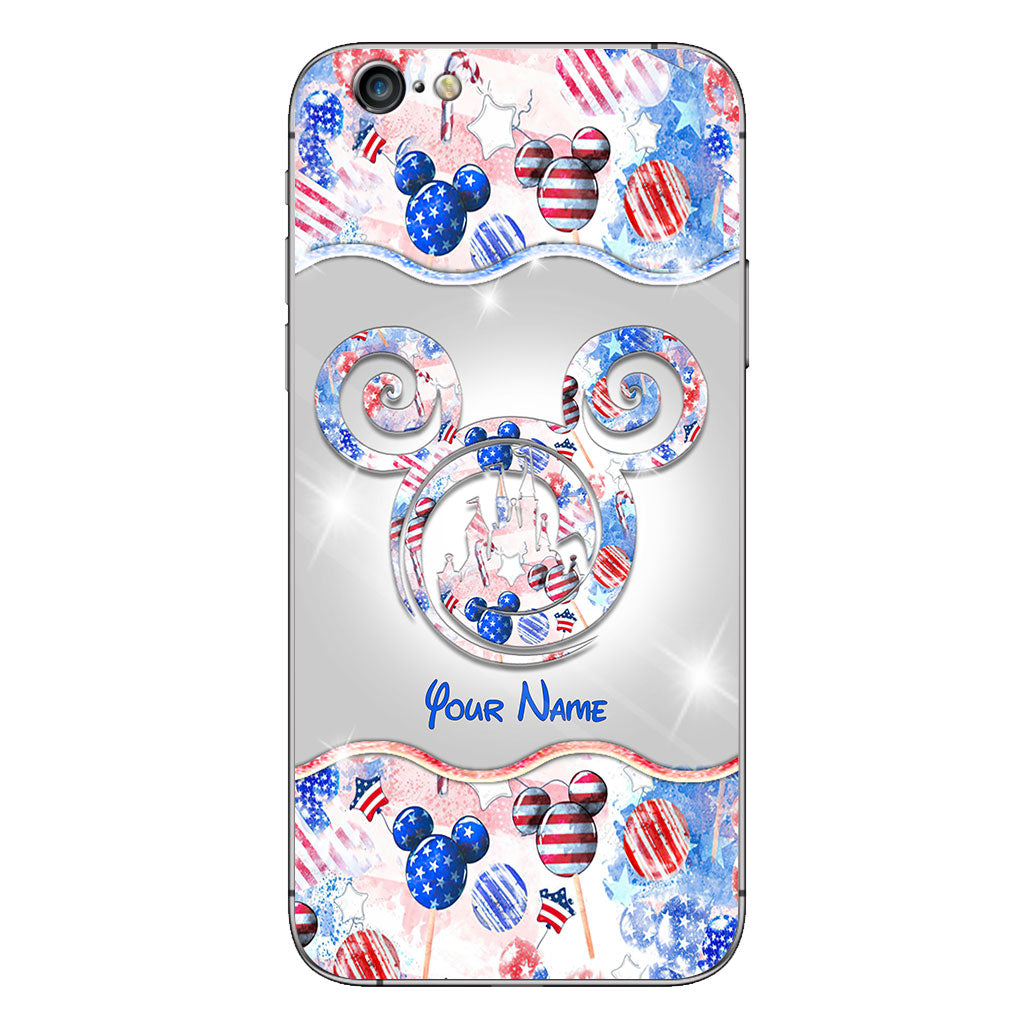 Happy 4th Of July - Personalized Independence Day Mouse Phone Case