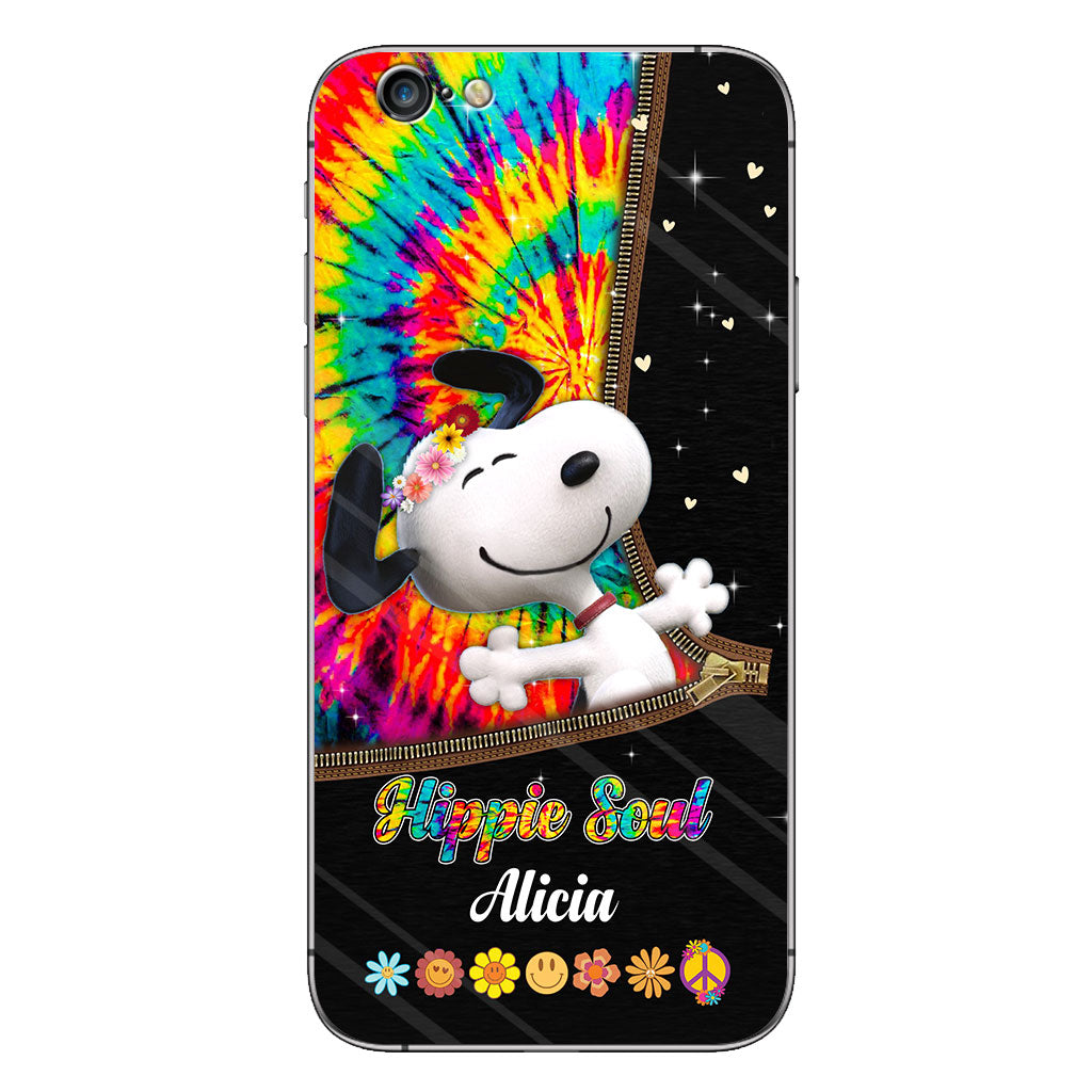 Hippie Soul White Dog - Personalized Phone Case