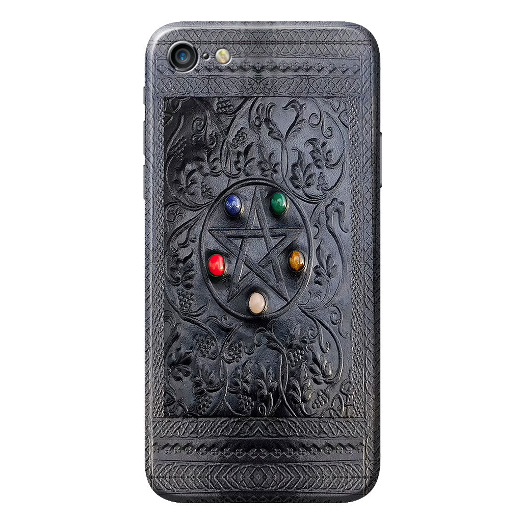 Salty Lil' Witch Leather Pattern Print Phone Case