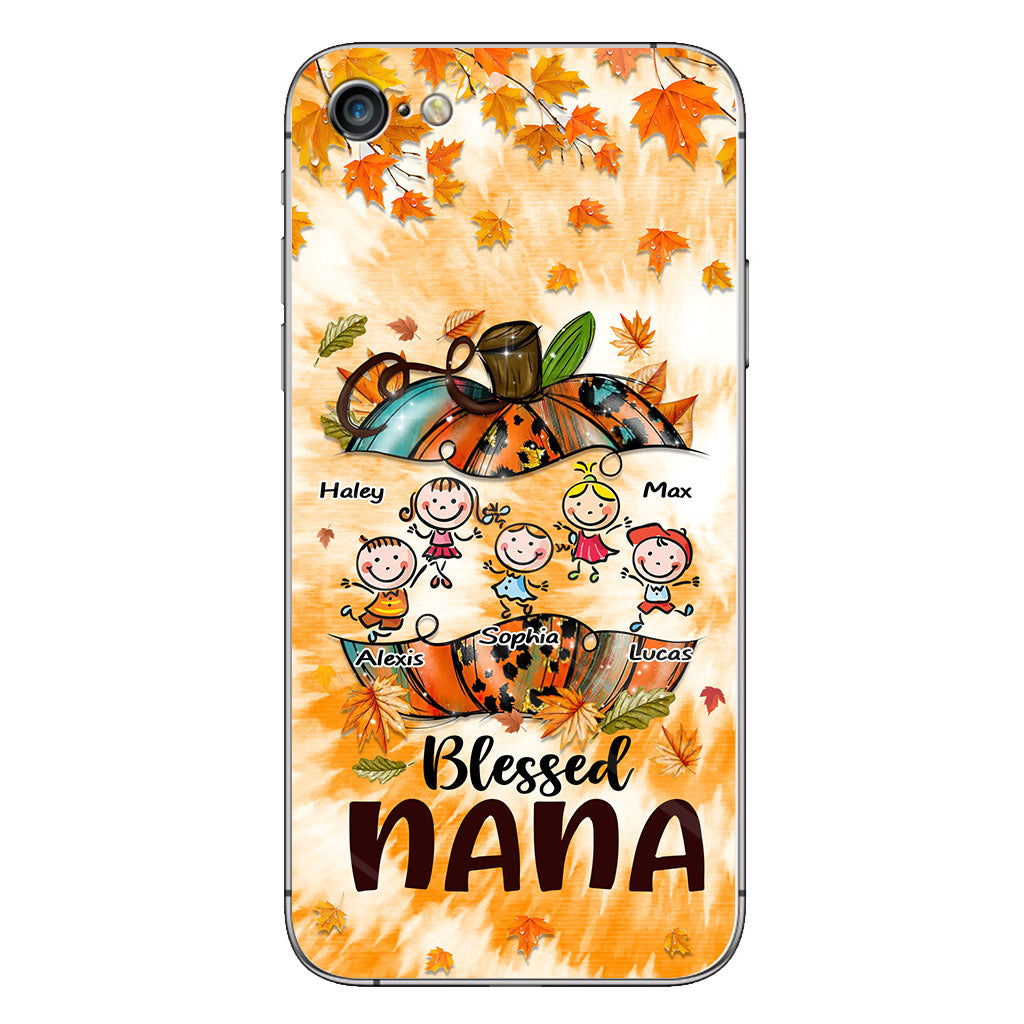 Blessed Nana - Personalized Thanksgiving Grandma Phone Case