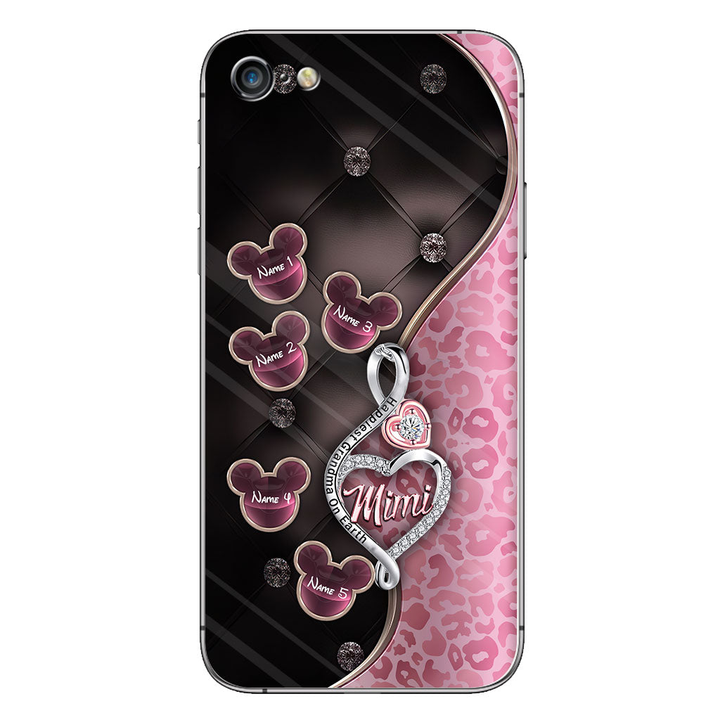 Happiest Grandma On Earth Rose Gold - Personalized Mother's Day Grandma Phone Case