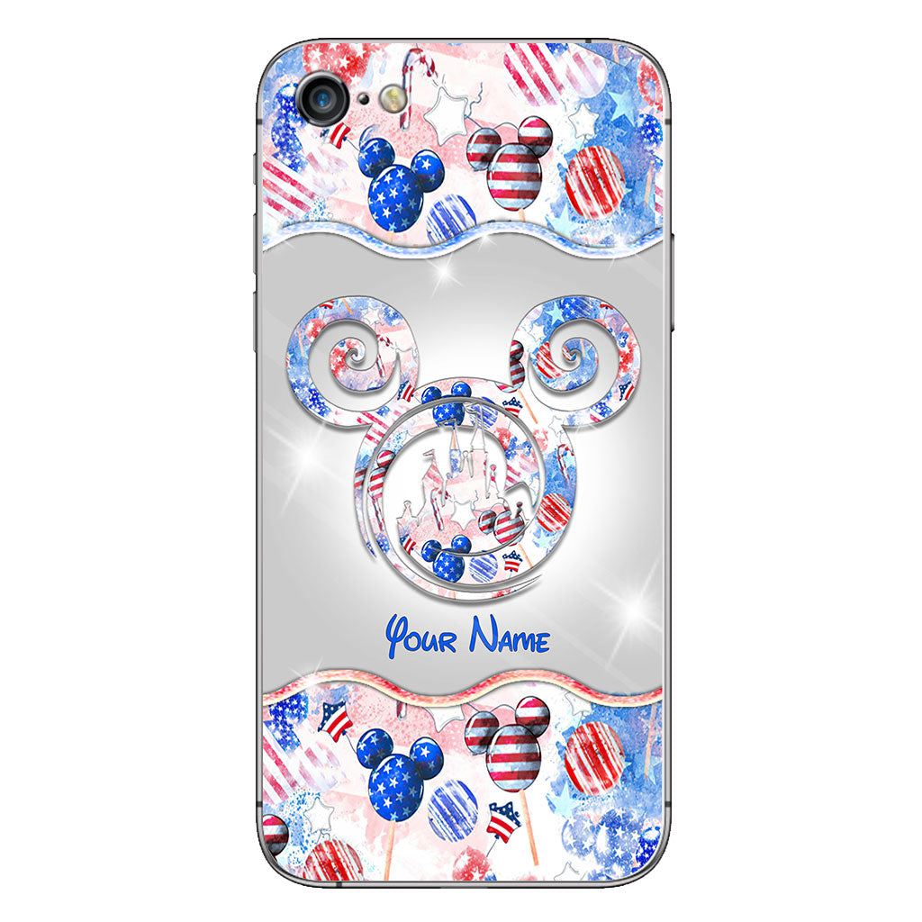 Happy 4th Of July - Personalized Independence Day Mouse Phone Case