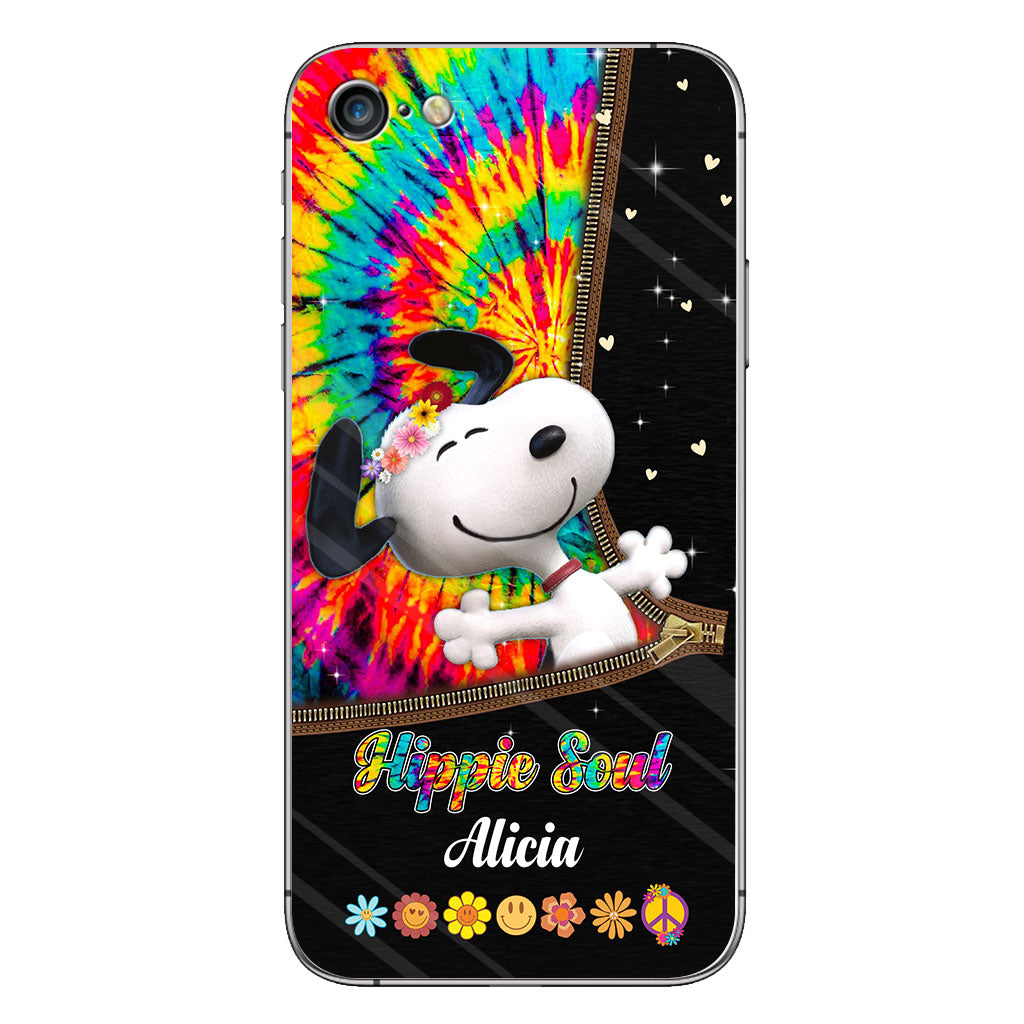 Hippie Soul White Dog - Personalized Phone Case