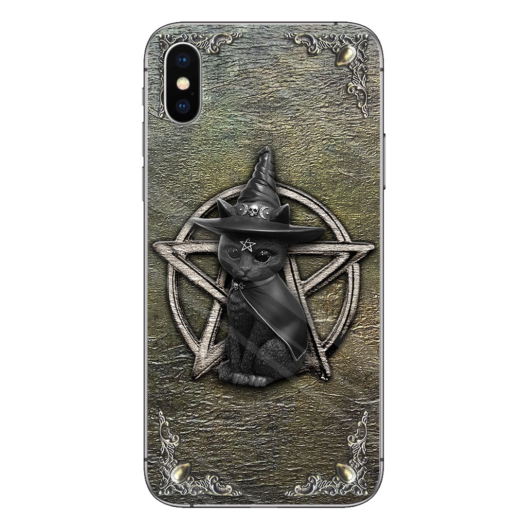 Mystical Witch - Personalized Halloween Black Cat Phone Case With 3D Pattern Print