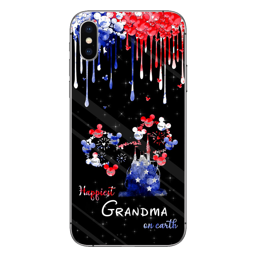 Happiest Grandma On Earth - Personalized Independence Day Phone Case