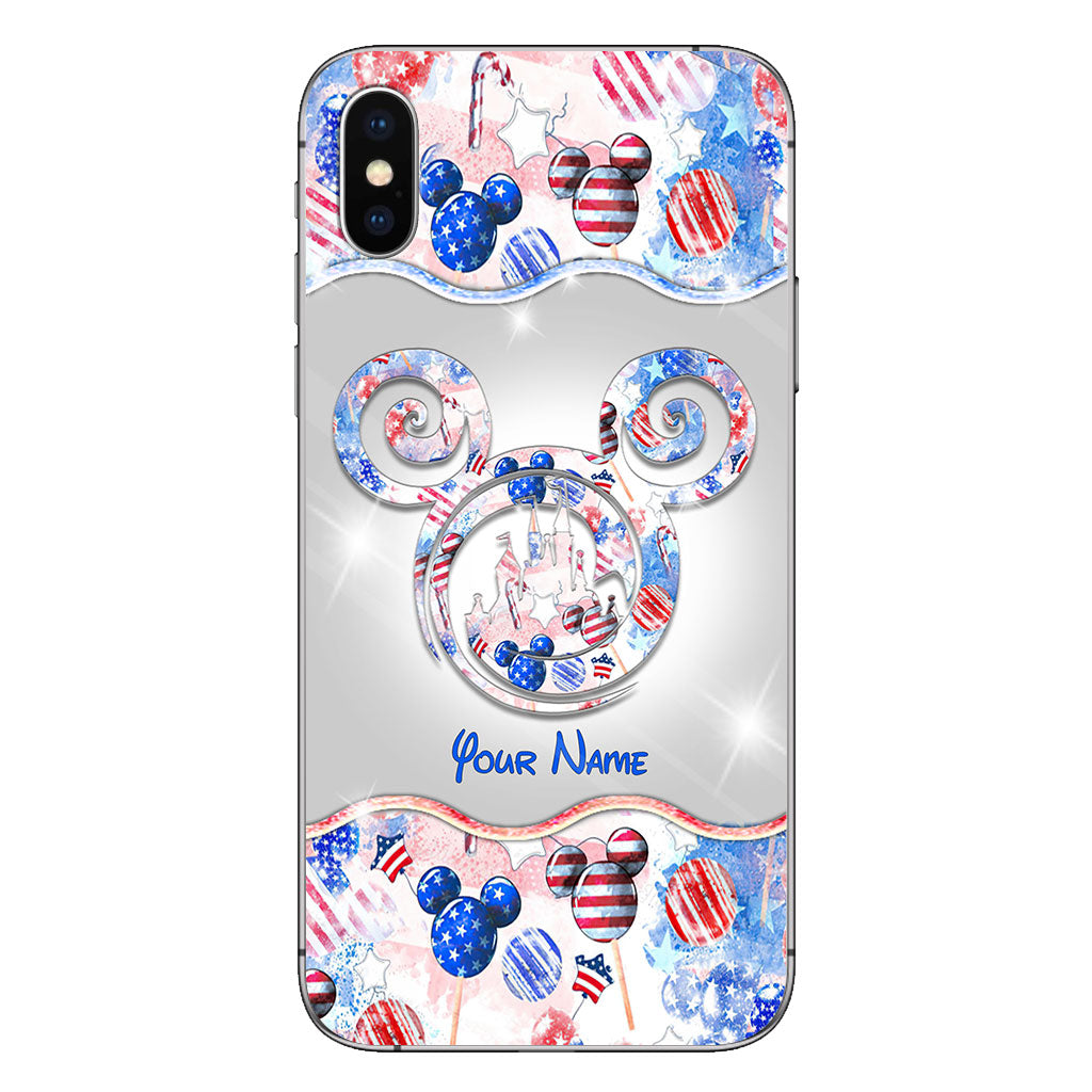 Happy 4th Of July - Personalized Independence Day Mouse Phone Case