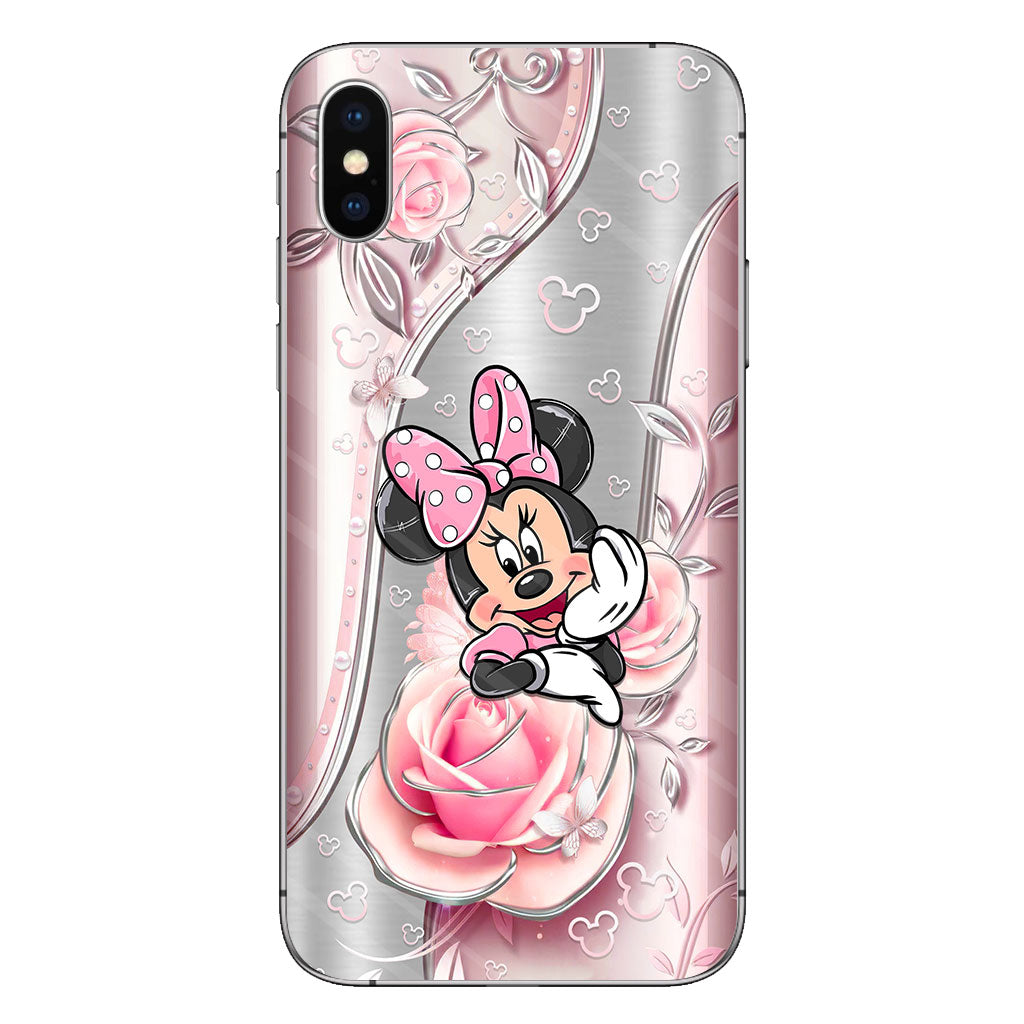 Black Pink Mouse Ears - Phone Case