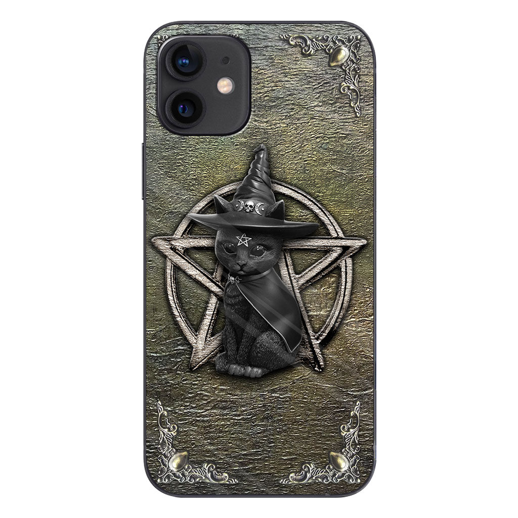 Mystical Witch - Personalized Halloween Black Cat Phone Case With 3D Pattern Print