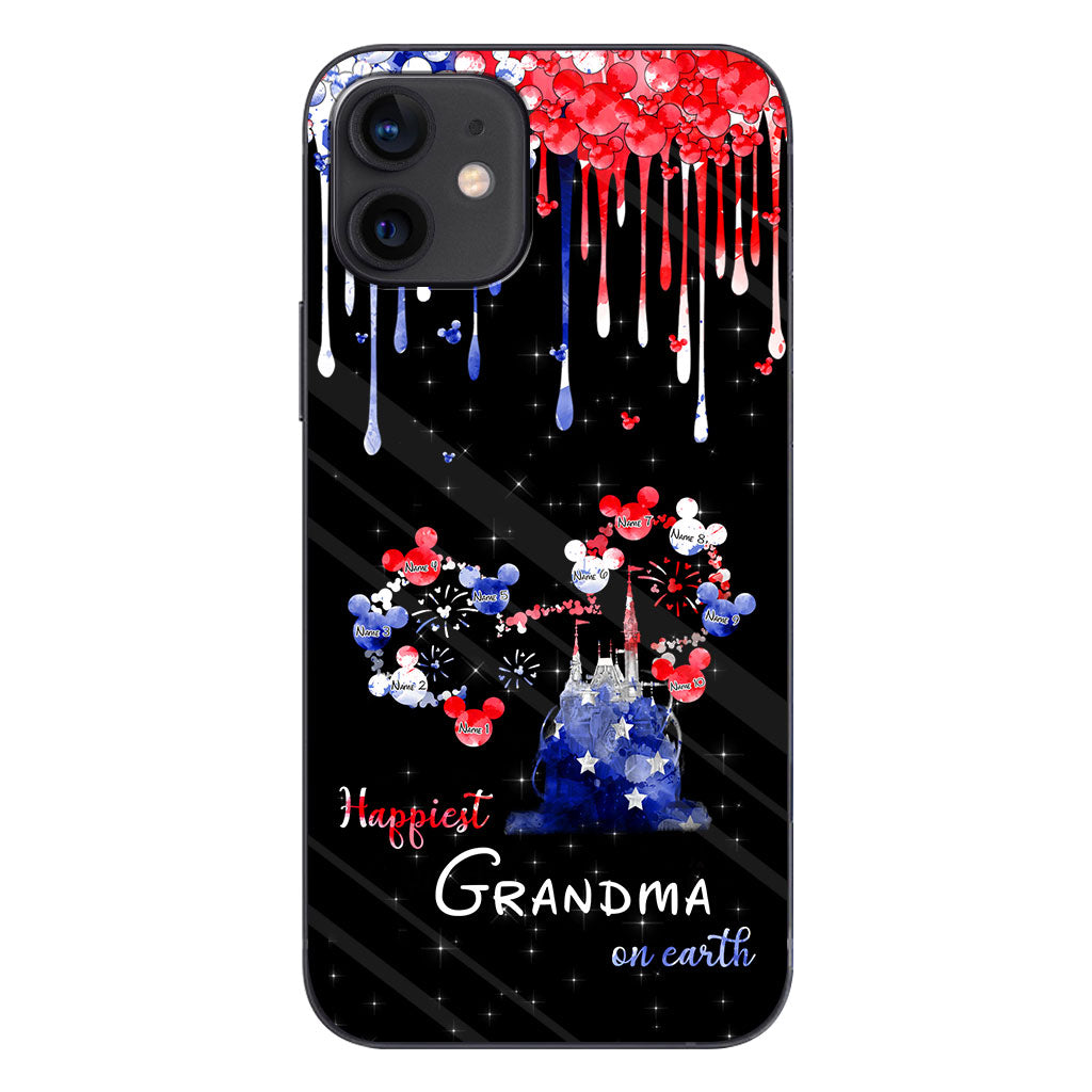 Happiest Grandma On Earth - Personalized Independence Day Phone Case