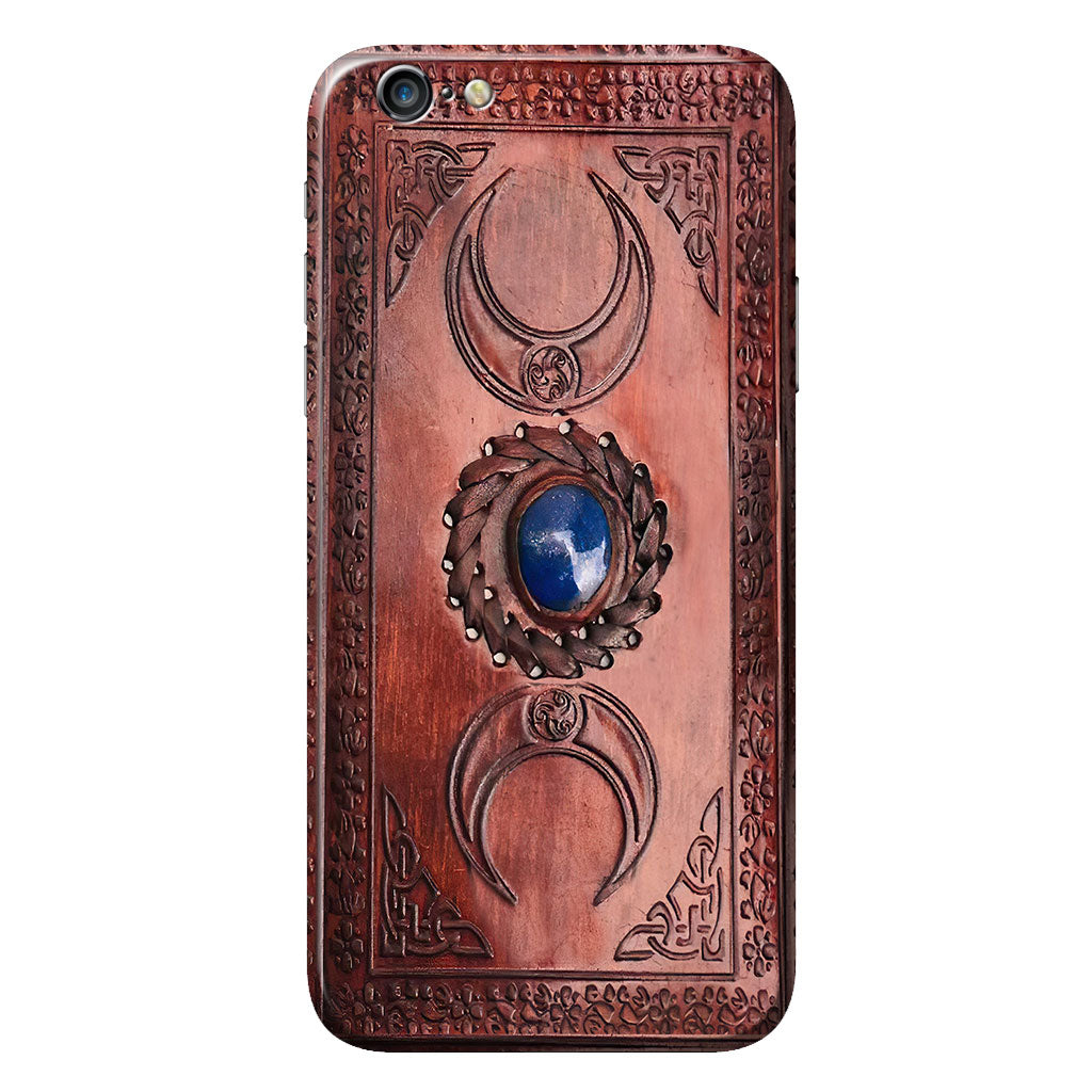 Triple Moon Third Eye Witch Leather Pattern Print Phone Case