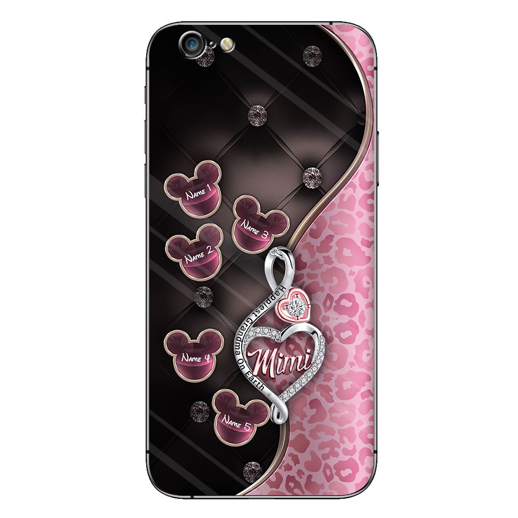 Happiest Grandma On Earth Rose Gold - Personalized Mother's Day Grandma Phone Case