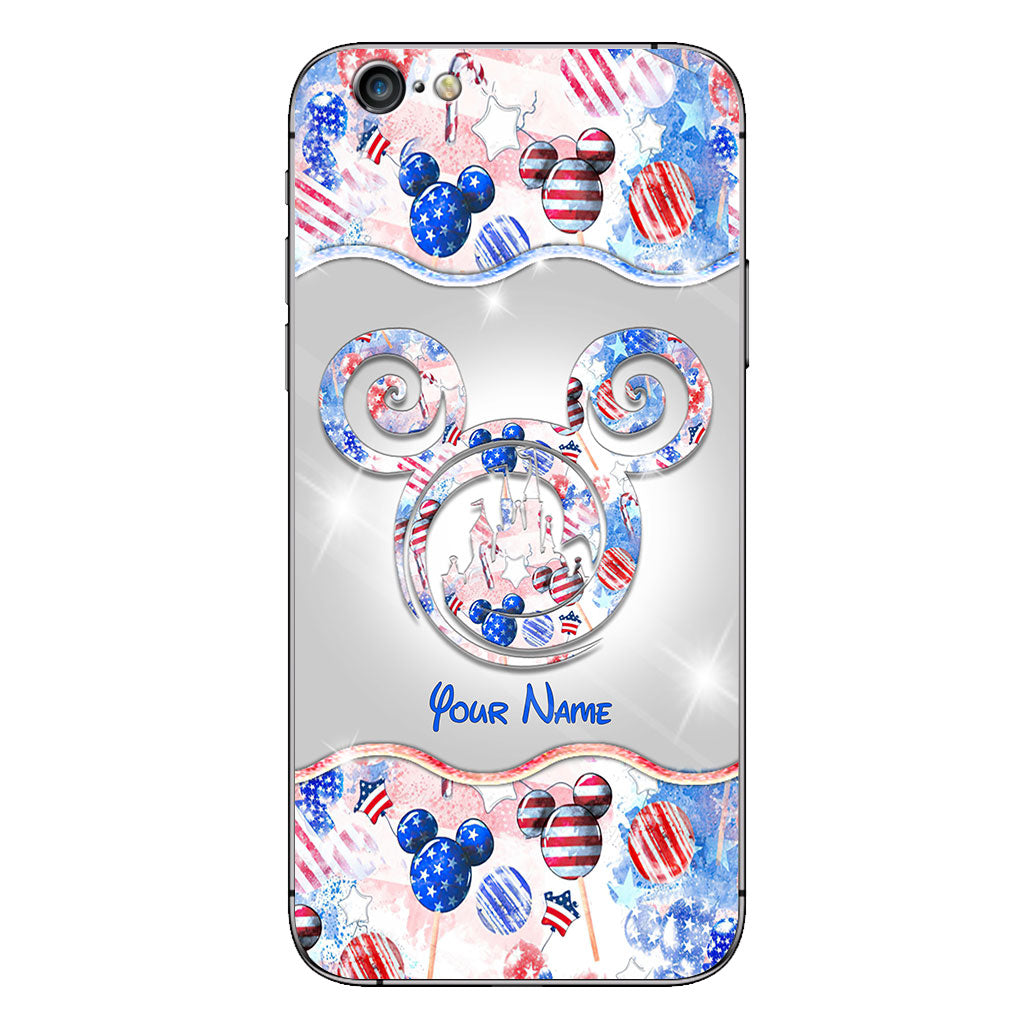 Happy 4th Of July - Personalized Independence Day Mouse Phone Case