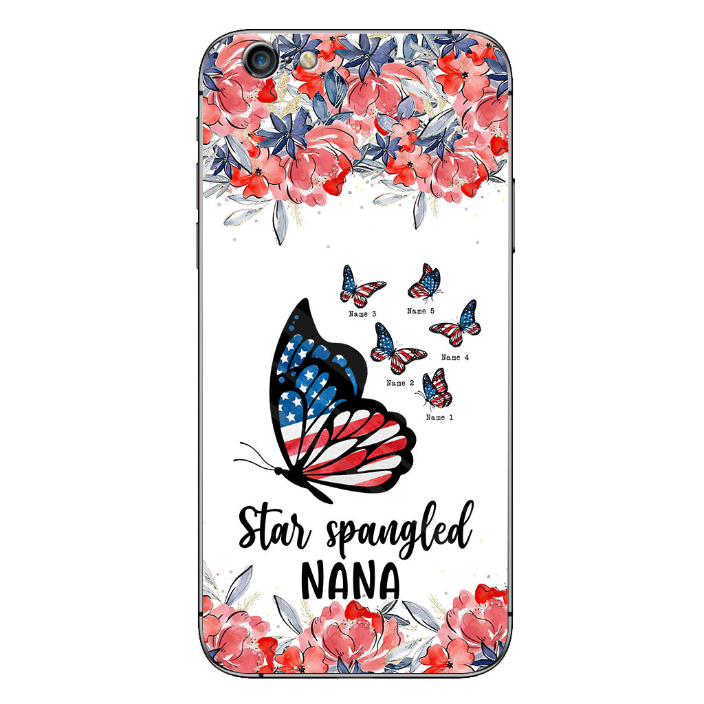 Star Spangled And Grandkids Patriotic - Personalized Independence Day Grandma Phone Case