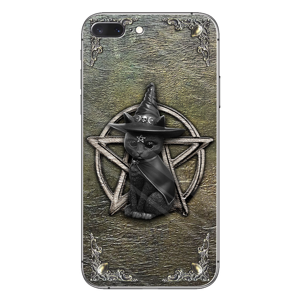 Mystical Witch - Personalized Halloween Black Cat Phone Case With 3D Pattern Print