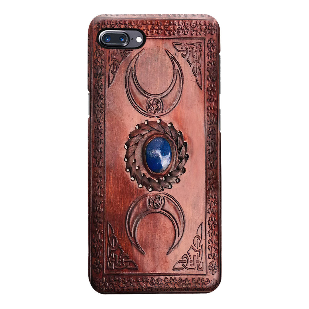 Triple Moon Third Eye Witch Leather Pattern Print Phone Case