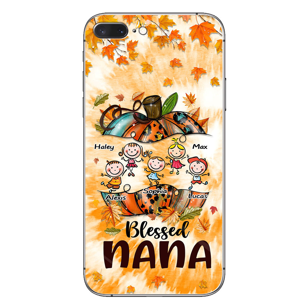 Blessed Nana - Personalized Thanksgiving Grandma Phone Case