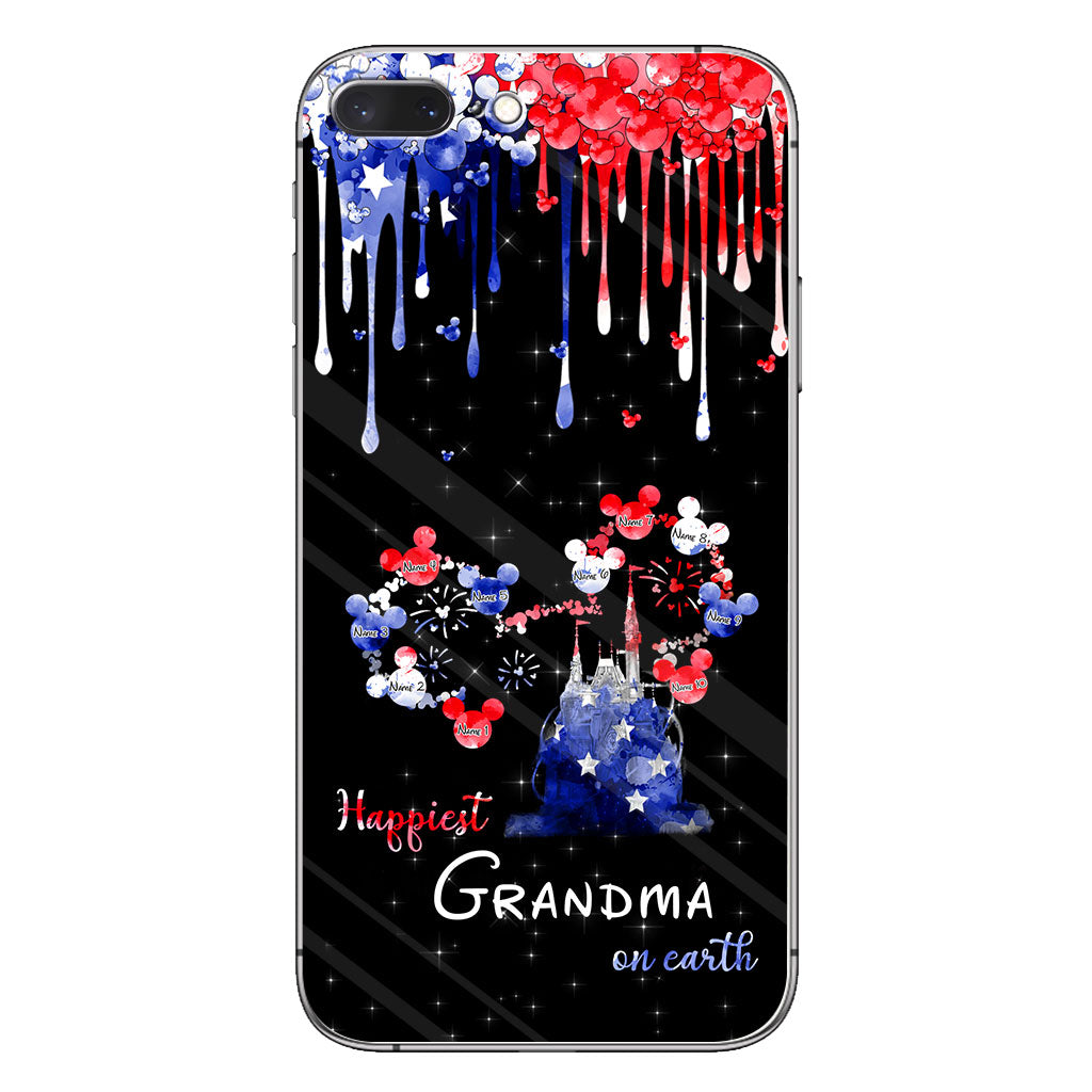 Happiest Grandma On Earth - Personalized Independence Day Phone Case