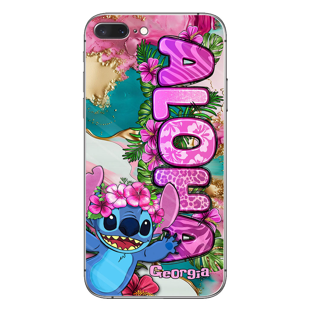 Ohana Tropical Colorful Leopard - Personalized Ohana Phone case