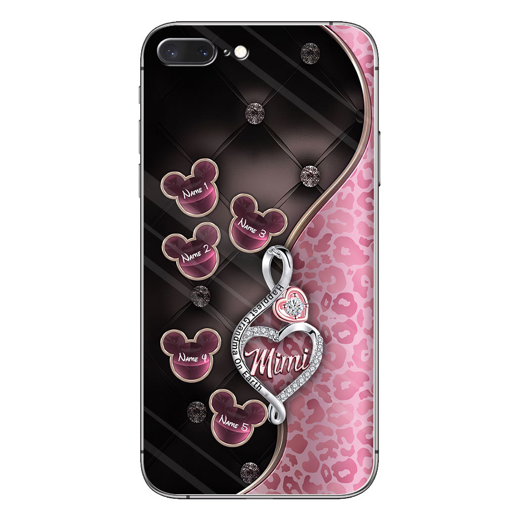 Happiest Grandma On Earth Rose Gold - Personalized Mother's Day Grandma Phone Case