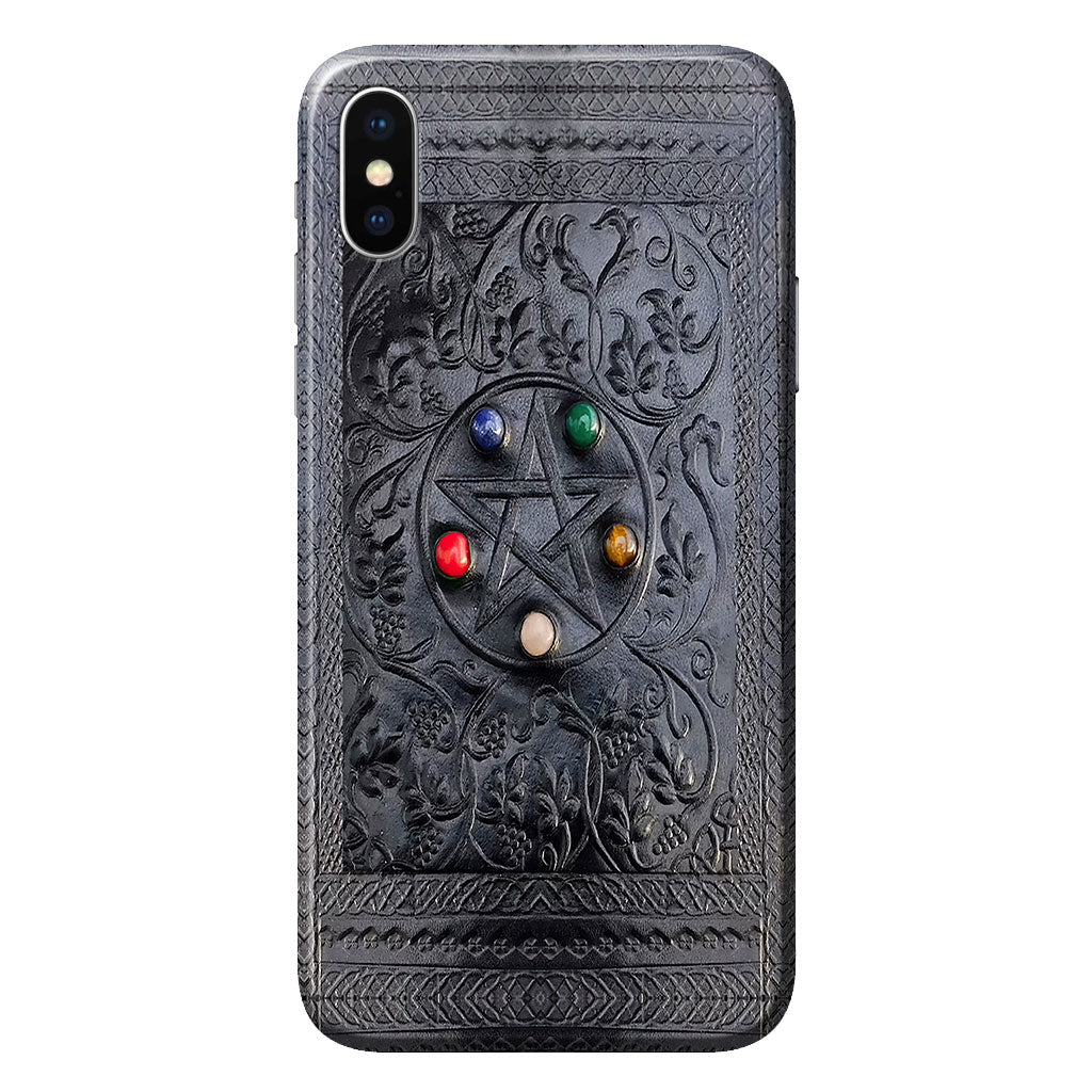 Salty Lil' Witch Leather Pattern Print Phone Case