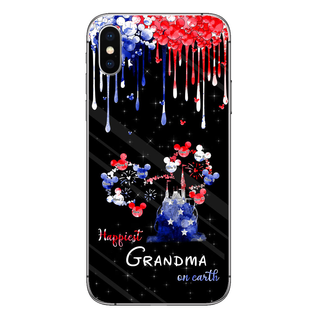 Happiest Grandma On Earth - Personalized Independence Day Phone Case