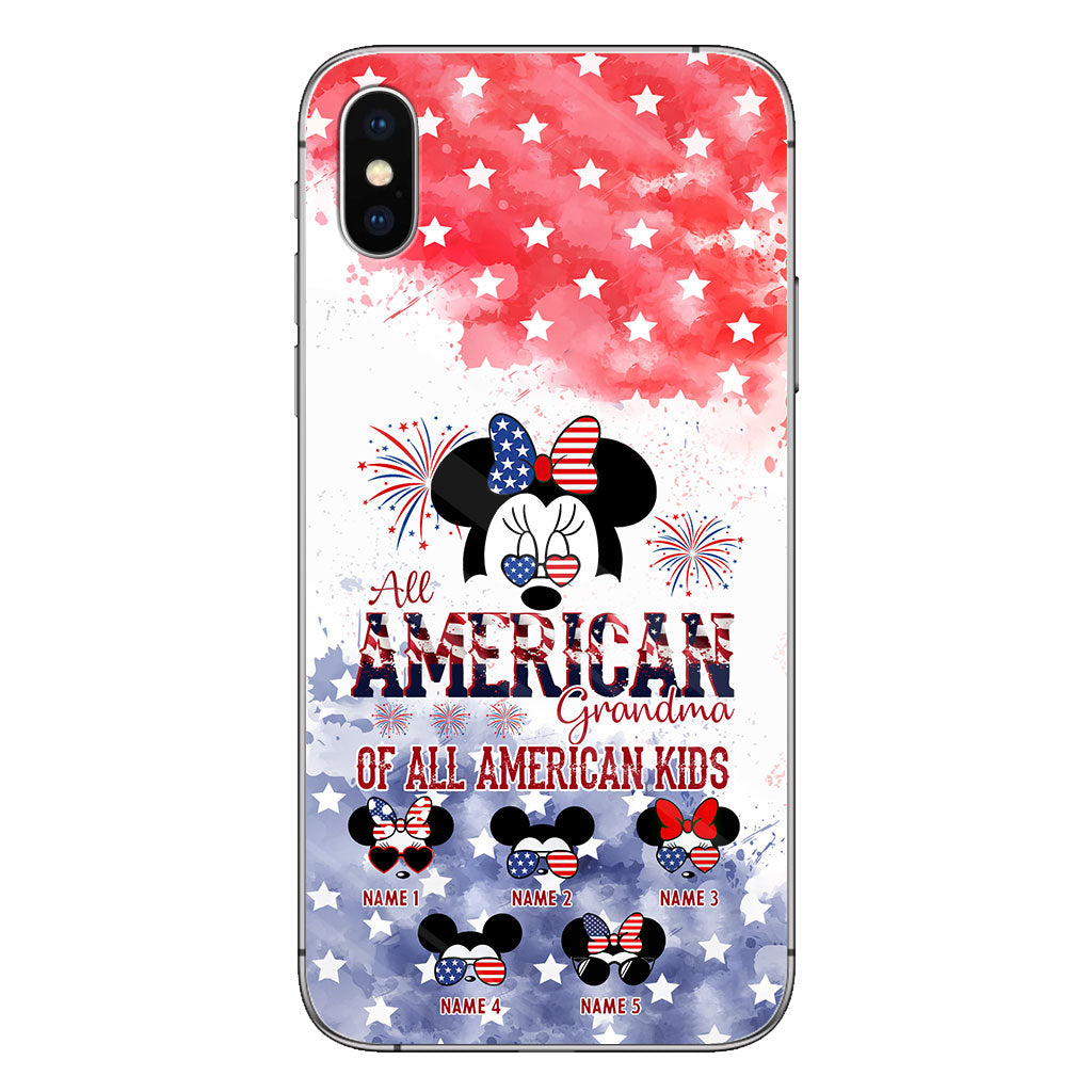 All American Grandma - Personalized Independence Day Phone Case