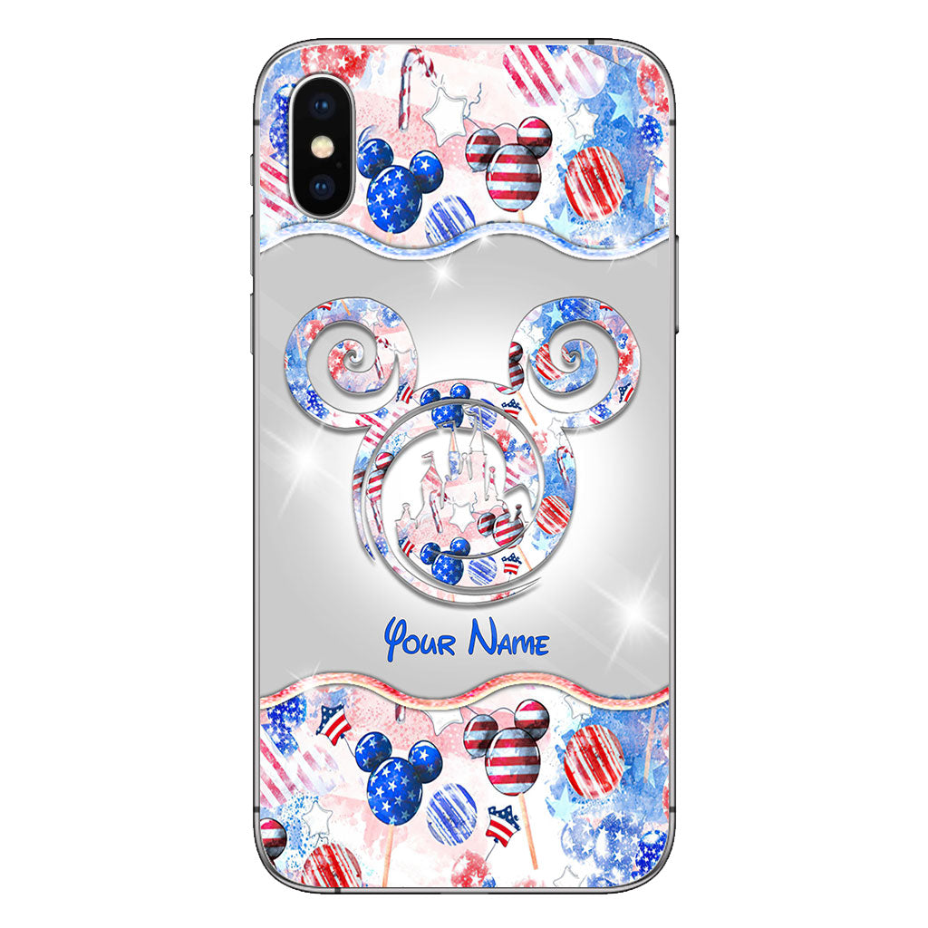 Happy 4th Of July - Personalized Independence Day Mouse Phone Case