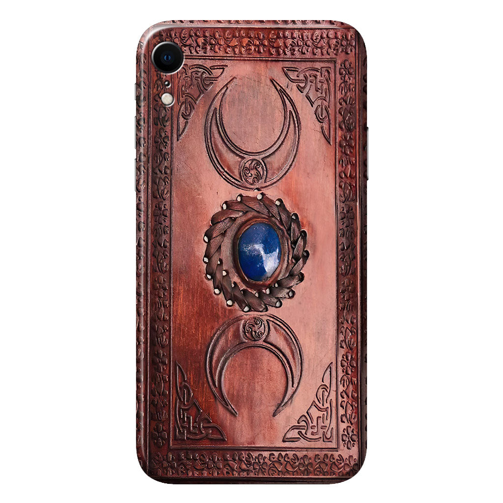Triple Moon Third Eye Witch Leather Pattern Print Phone Case