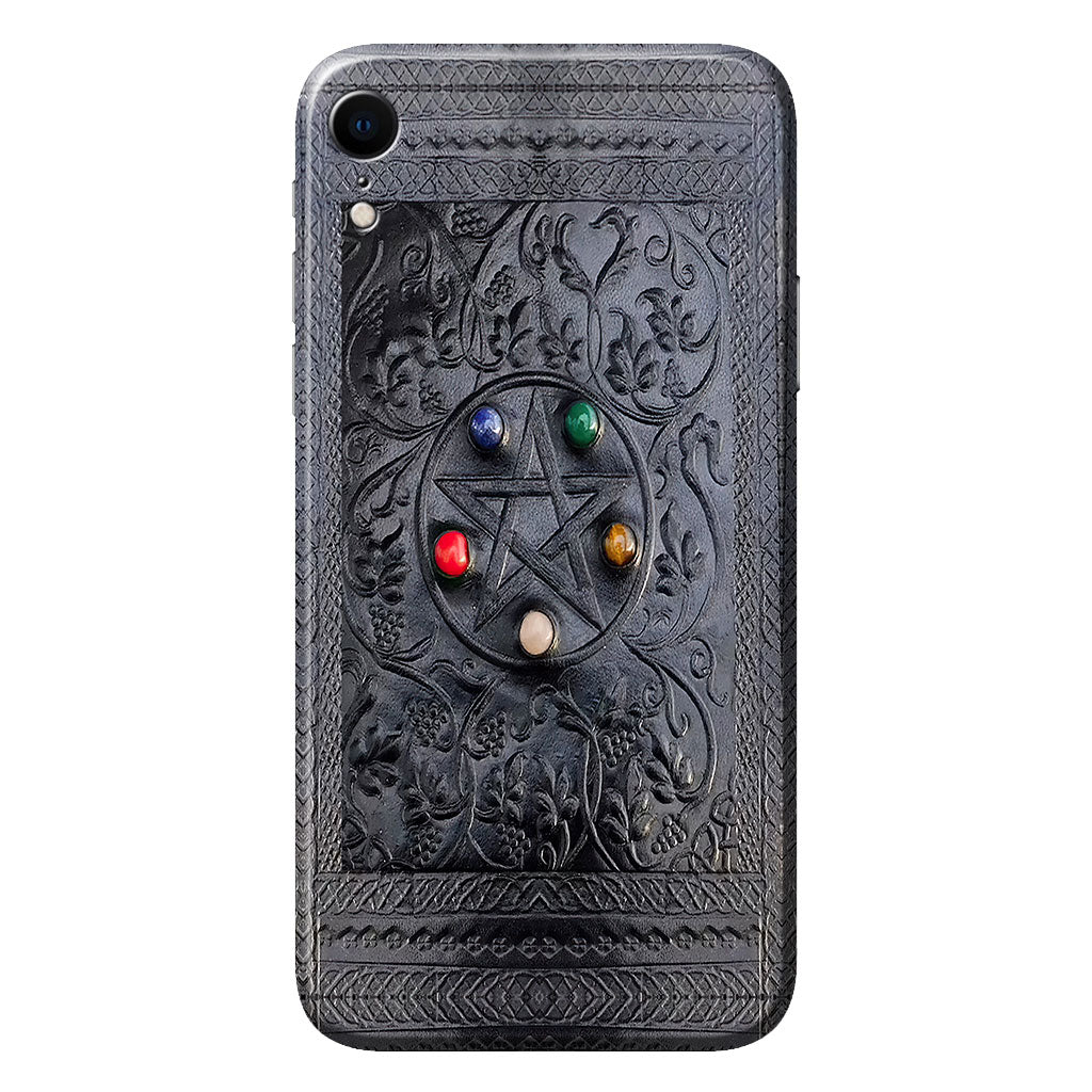 Salty Lil' Witch Leather Pattern Print Phone Case