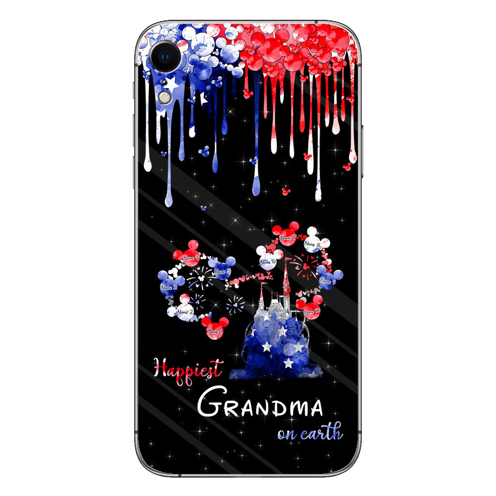 Happiest Grandma On Earth - Personalized Independence Day Phone Case