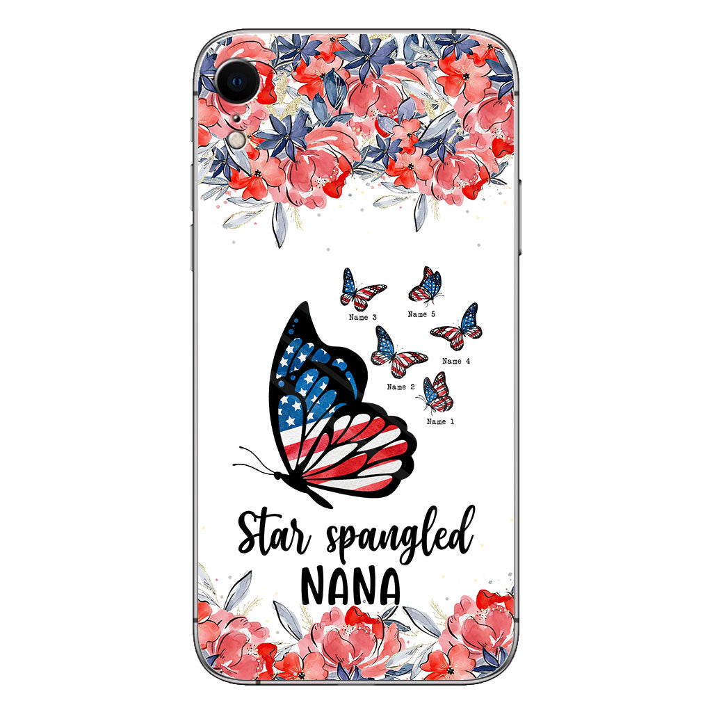 Star Spangled And Grandkids Patriotic - Personalized Independence Day Grandma Phone Case