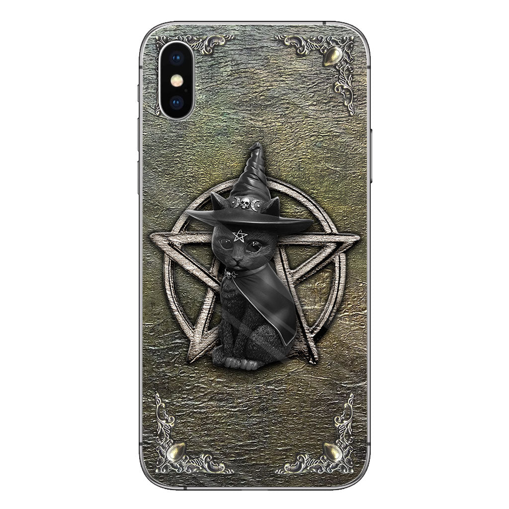 Mystical Witch - Personalized Halloween Black Cat Phone Case With 3D Pattern Print
