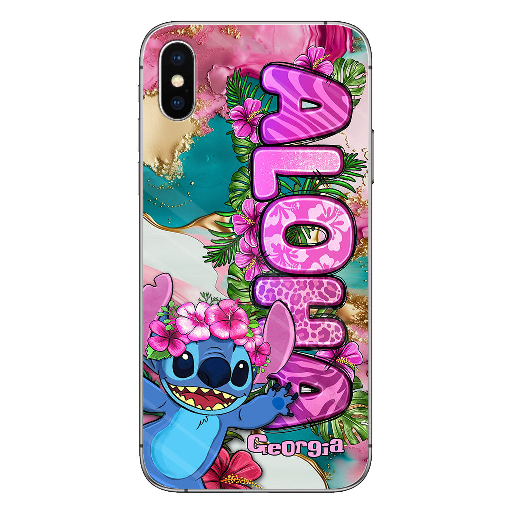 Ohana Tropical Colorful Leopard - Personalized Ohana Phone case