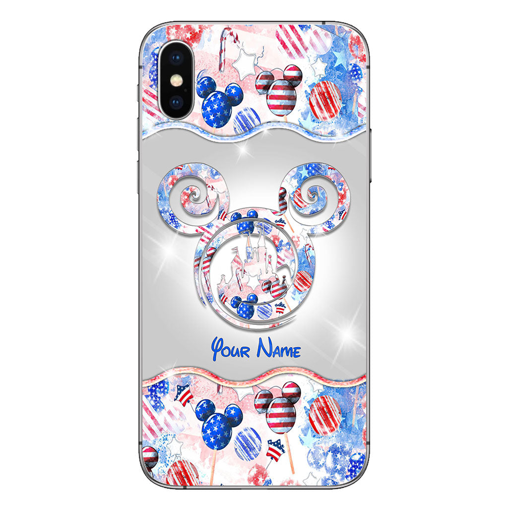 Happy 4th Of July - Personalized Independence Day Mouse Phone Case