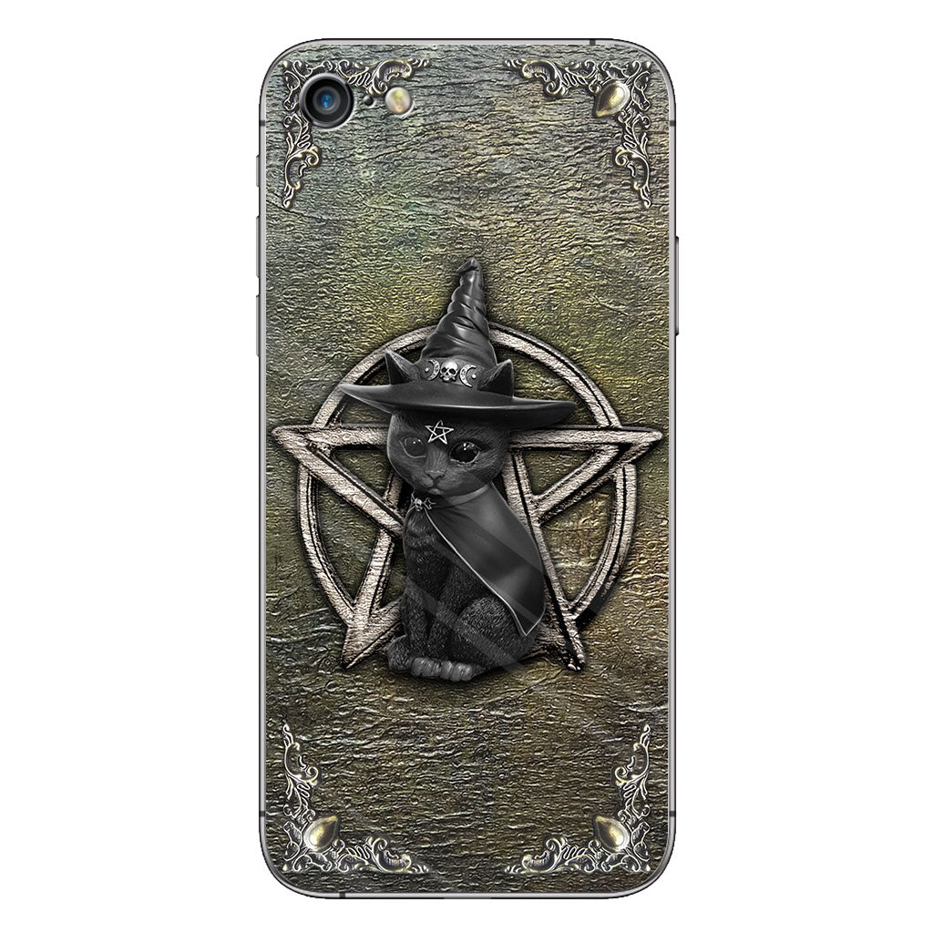 Mystical Witch - Personalized Halloween Black Cat Phone Case With 3D Pattern Print