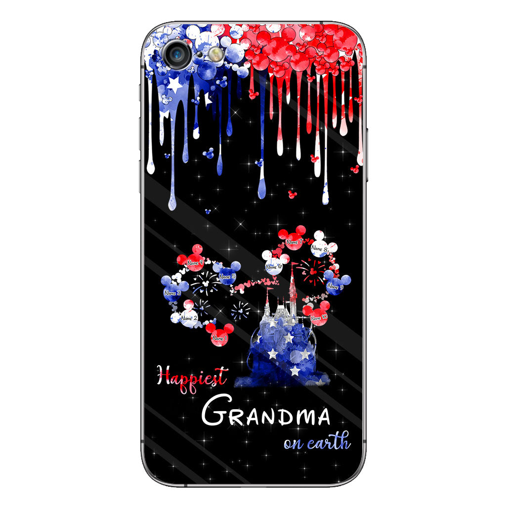 Happiest Grandma On Earth - Personalized Independence Day Phone Case