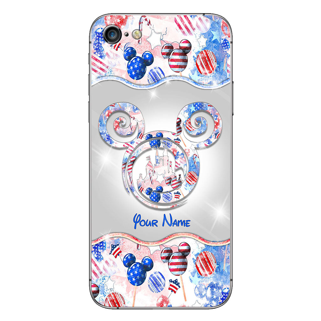 Happy 4th Of July - Personalized Independence Day Mouse Phone Case