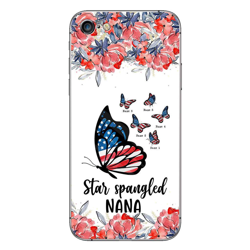 Star Spangled And Grandkids Patriotic - Personalized Independence Day Grandma Phone Case