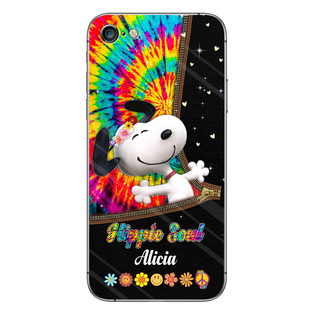 Hippie Soul White Dog - Personalized Phone Case