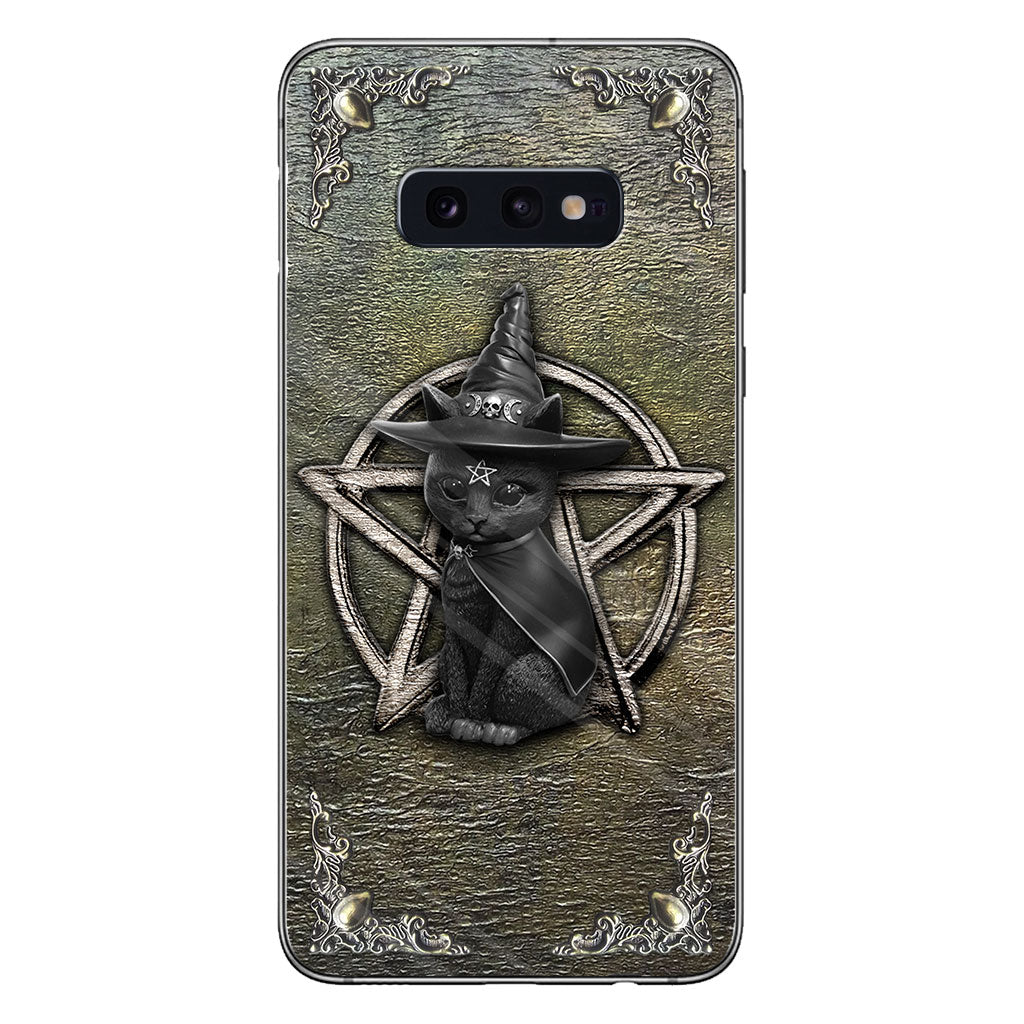 Mystical Witch - Personalized Halloween Black Cat Phone Case With 3D Pattern Print