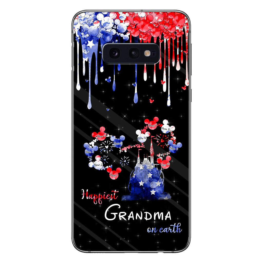 Happiest Grandma On Earth - Personalized Independence Day Phone Case