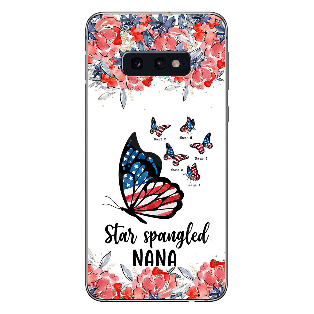 Star Spangled And Grandkids Patriotic - Personalized Independence Day Grandma Phone Case
