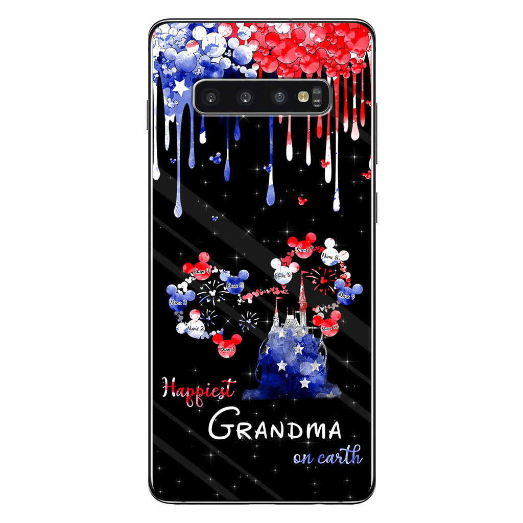 Happiest Grandma On Earth - Personalized Independence Day Phone Case