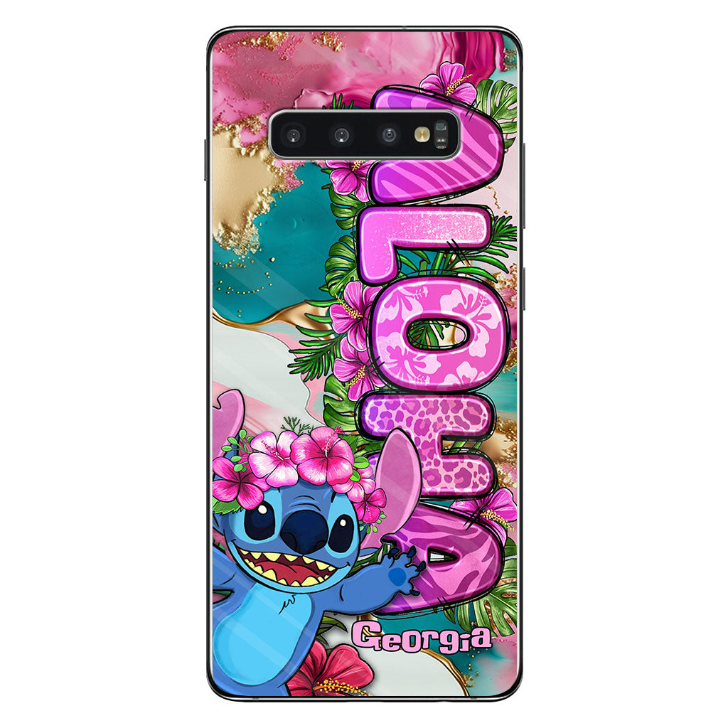 Ohana Tropical Colorful Leopard - Personalized Ohana Phone case