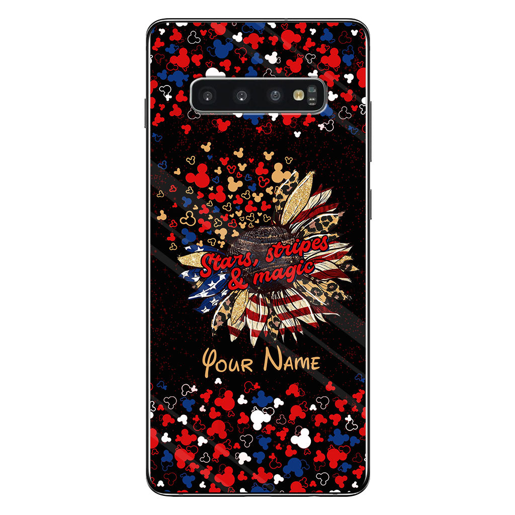 Stars Stripes And Magic - Personalized Independence Day Mouse Phone Case