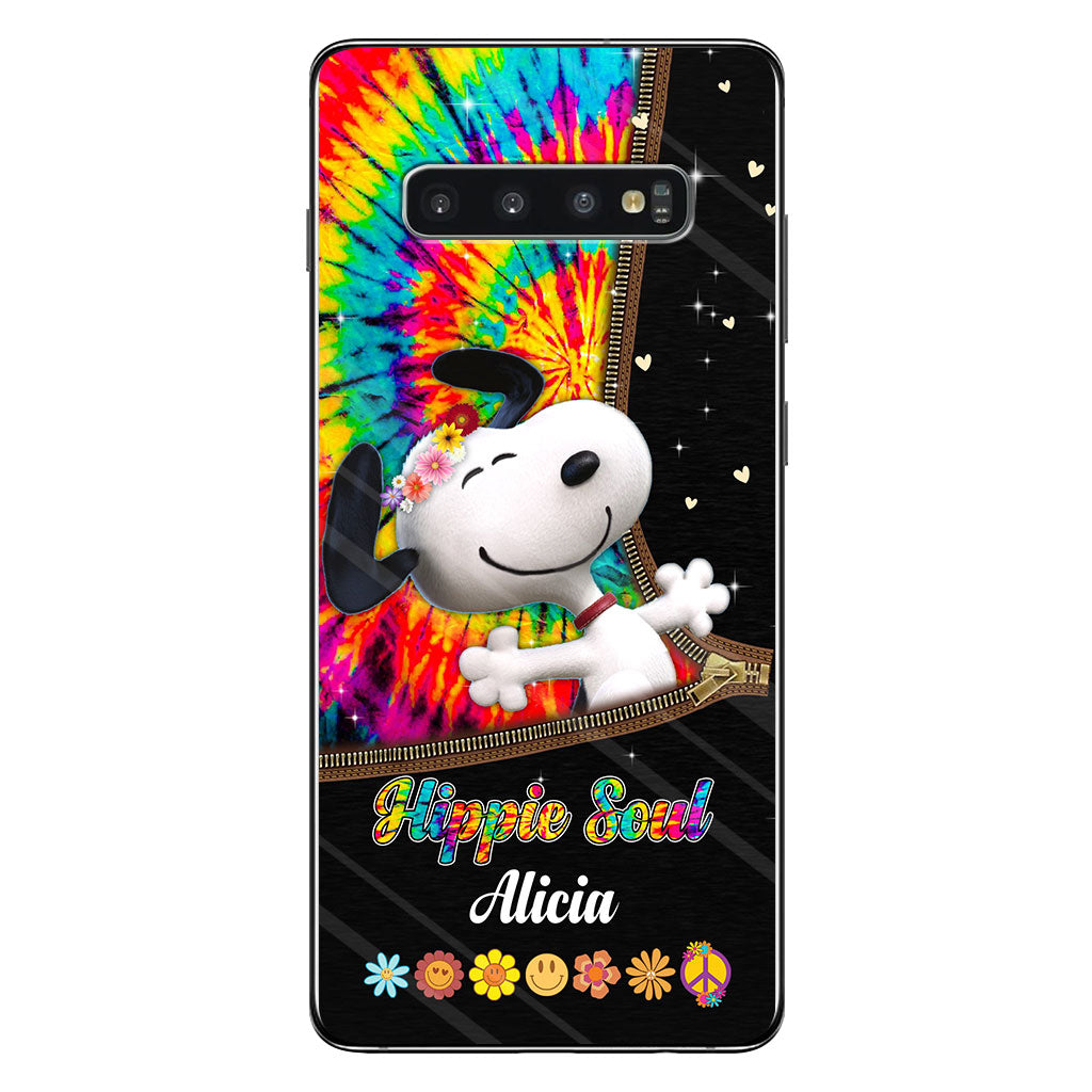 Hippie Soul White Dog - Personalized Phone Case