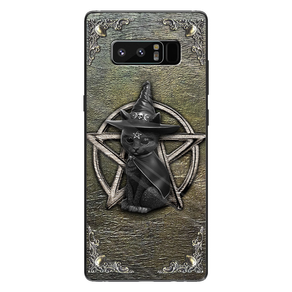 Mystical Witch - Personalized Halloween Black Cat Phone Case With 3D Pattern Print