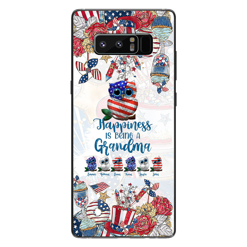 Happiness Is Being A Grandma - Personalized Independence Day Phone Case