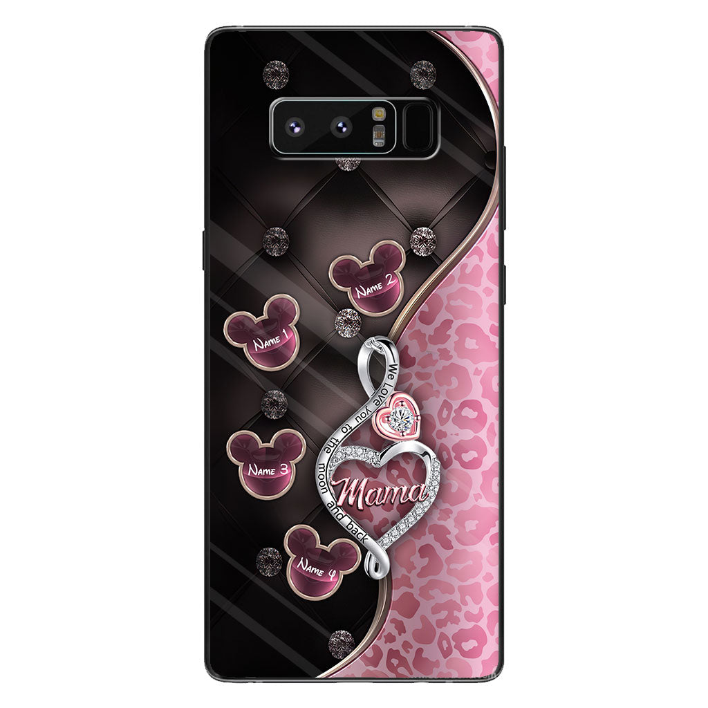 To The Moon And Back Rose Gold - Personalized Mother's Day Mouse Phone Case